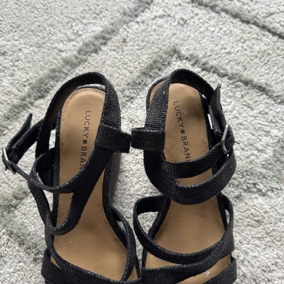 Lucky Brand Carlisha Wedge Sandal black 10 - Picture 8 of 11